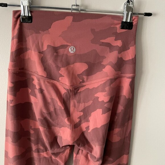 Lululemon Align High-Rise Pant 25" Yoga Leggings Camo Brier Rose Multi Pink 2 - Picture 4 of 6